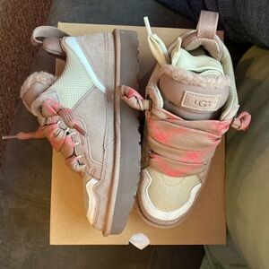 UGG Kids' Cream and Pink Boots